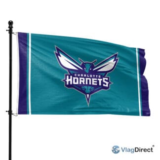 Charlotte Hornets vlag - Charlotte Hornets basketbal team vlag - 90 x 150 cm.