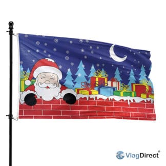 Kerst vlag kerstman