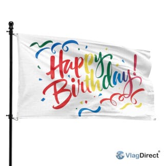 Verjaardag vlag - Verjaardag thema vlag - 90 x 150 cm.